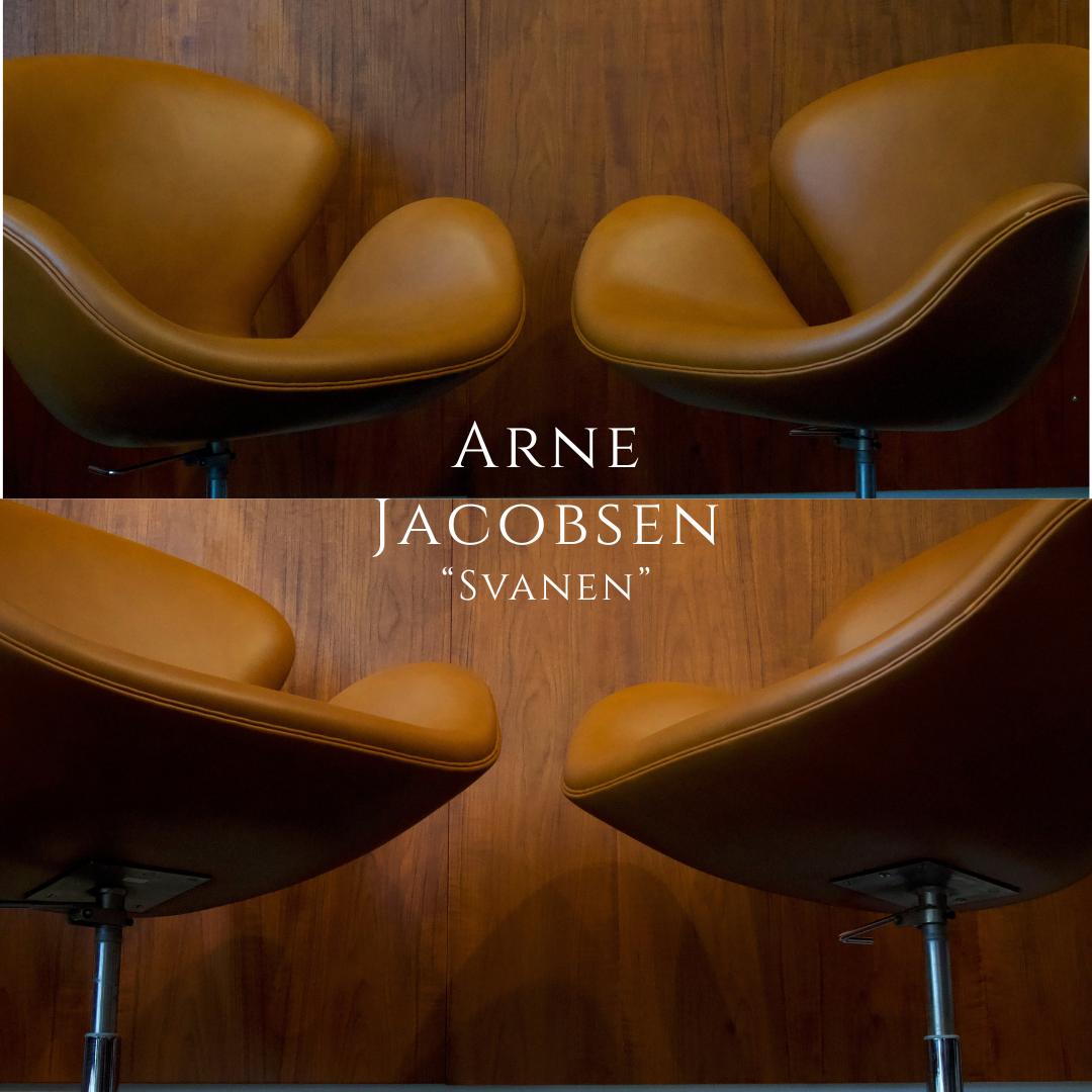 Arne Jacobsen Svanestole – Elegance Walnut læder