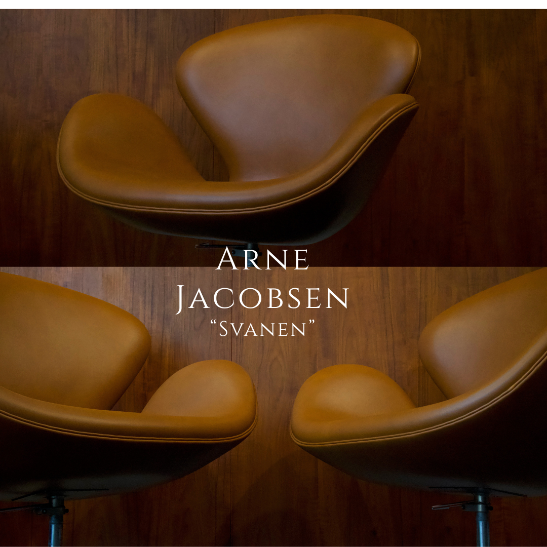Arne Jacobsen Svanestole – Elegance Walnut læder